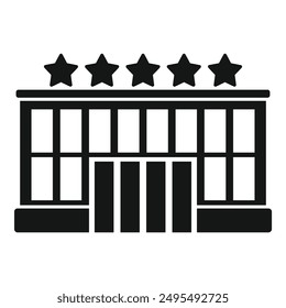 Five star hotel building with large entrance, representing luxury accommodation and premium hospitality services