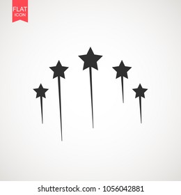 Five star hotel business concept vector icon. Success business simple isolated sign symbol.
