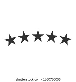 Five star hotel business concept vector icon. Success business badge. Stock Vector illustration isolated on white background.