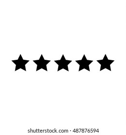 Five star hotel business concept vector icon.