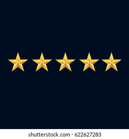 Five star hotel business concept vector icon. Success business simple isolated sign symbol.