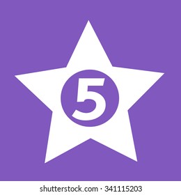 five star Hotel Icon design Illustration