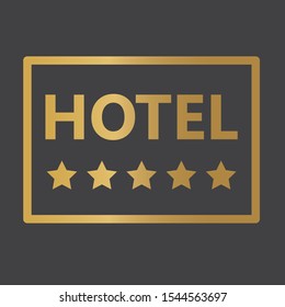 five star hotel icon- vector illustration