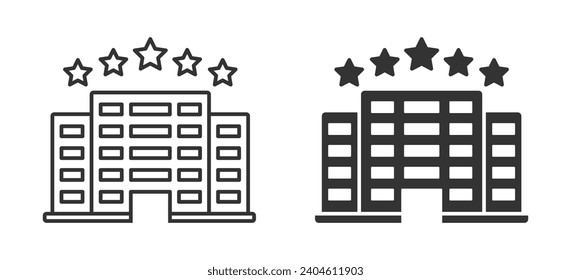 Five star hotel icon. Vector illustration.