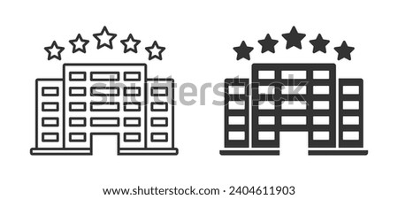 Five star hotel icon. Vector illustration.