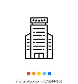 Five star hotel icon,Vector and Illustration.