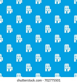 Five star hotel pattern repeat seamless in blue color for any design. Vector geometric illustration