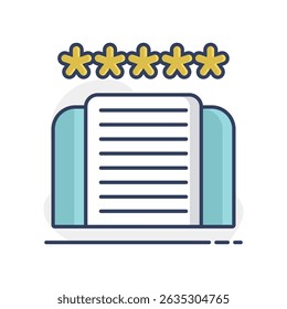 Five star hotel vector isolated icon. Graph symbol for travel and tourism web site and apps design, logo, app, UI
