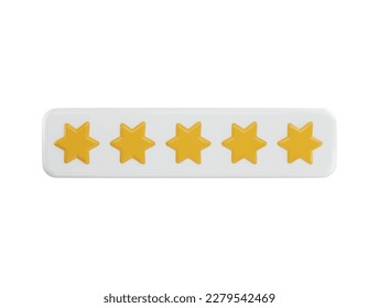 five star icon 3d rendering vector illustration