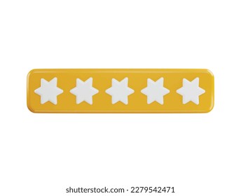five star icon 3d rendering vector illustration