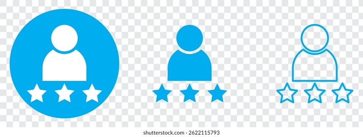 Five Star icon. Customer feedback concept. 5 stars rating review. Quality shape design. Vector yellow Black isolated five stars. On transparent background. EPS 10.