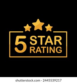 Ícono de cinco a cinco estrellas o arte de Clip de Vector de buena calificación de Clientes.
