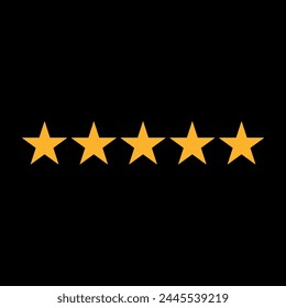 Five to five star icon or good customer rating vector clip art.