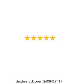 Five star icon logo flat vector design