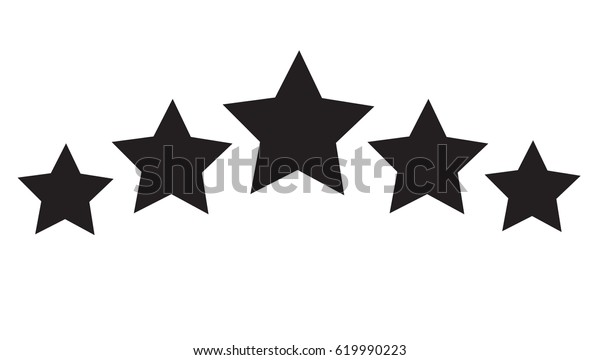 Five Star Icon On White Background Stock Vector (Royalty Free) 619990223