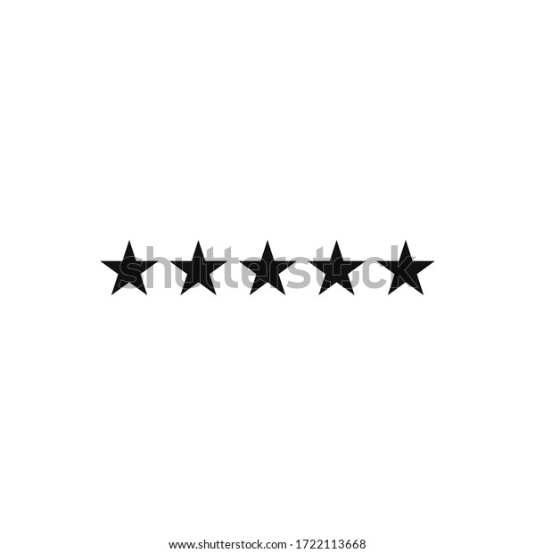 Five star icon vector.\
Rating sign