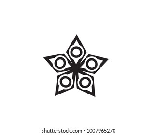 five star logo business template vector icon