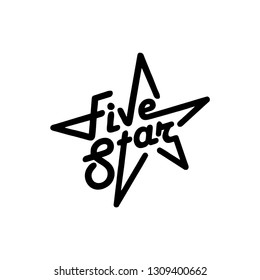 five star logo design inspiration, Design element for logo, poster, card, banner, emblem, t shirt. Vector illustration