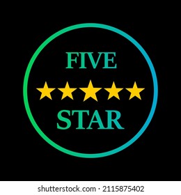 Ilustración de logotipo de cinco estrellas