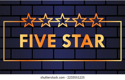 Five star logo template illustration