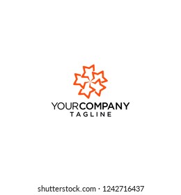 five star logo vector icon