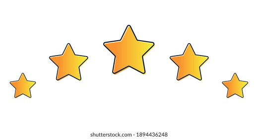 Five Star Product Quality Rating With Reflection