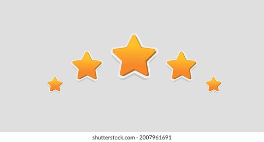 Five Star Product Quality Rating With Reflection