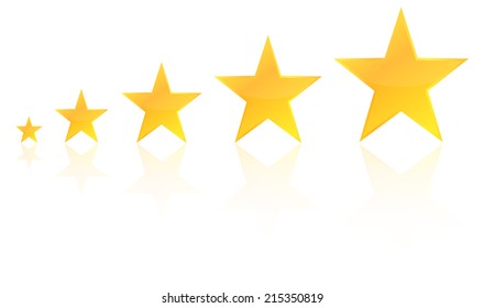 Five Star Product Quality Rating With Reflection