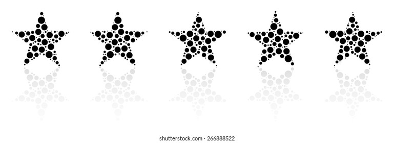 Five Star Product Quality Rating With Reflection