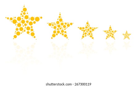 Five Star Product Quality Rating With Reflection