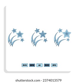 Five star product rating review flat icon for apps and websites