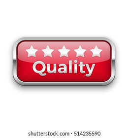 Five star quality vector badge, silver