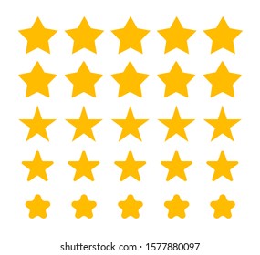 Five star ranking in a flat style. Vector illustration