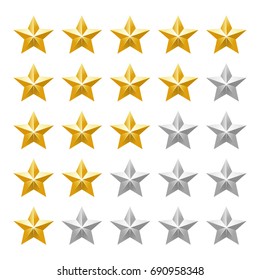Five star ranking icons