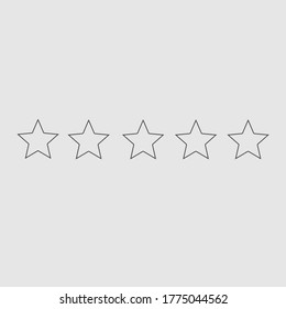 Five star rating. Business concept. Vector illustration EPS 10.