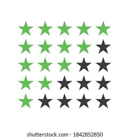 Five star rating customer review icon vector illustration
