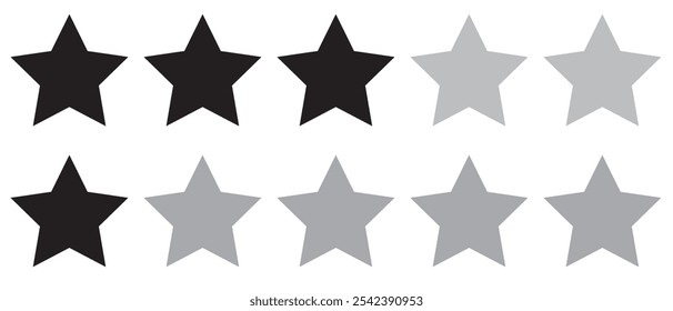 Five star rating goal. Quality feedback satisfaction concept. Achievement award survey reputation review satisfaction score symbol.