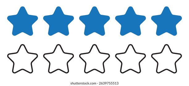 Five star rating icon. eps file