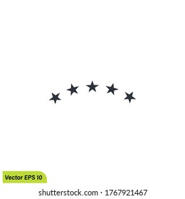five star rating icon illustration symbol simple design element logo template