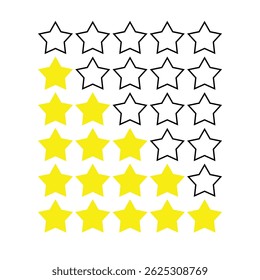 Five Star Rating Icon Set