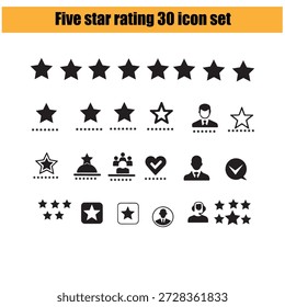 Five Star Rating Icon Set