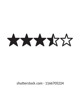 five star rating icon vector
