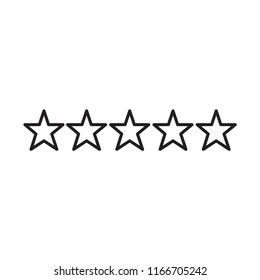 five star rating icon vector
