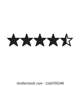 five star rating icon vector
