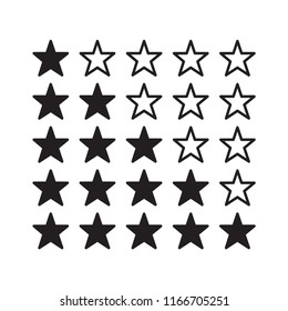 five star rating icon vector

