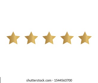 Five Star Rating Icon- Vector Illustration