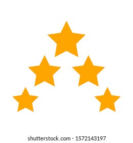 Five star rating icon vector