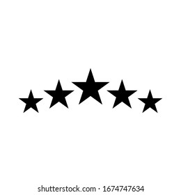 Five star, rating icon vector isolated template