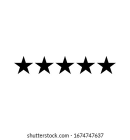 Five star, rating icon vector isolated template