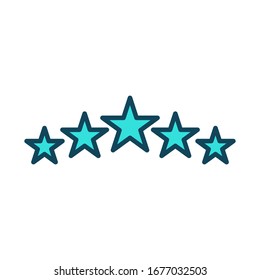 Five star, rating icon vector template